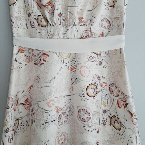 INWEAR BLACK LADYBIRD / Denmark Kitomi 100% Silk Floral Knee Length Dress Sz 6 - Picture 6 of 14